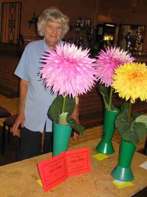 Best exhibit - June Davis with Sir Alf Ramsey